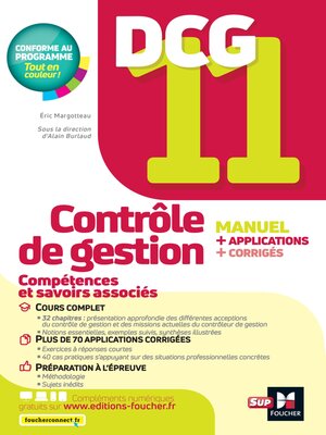 cover image of DCG 11--Contrôle de gestion--Manuel et applications